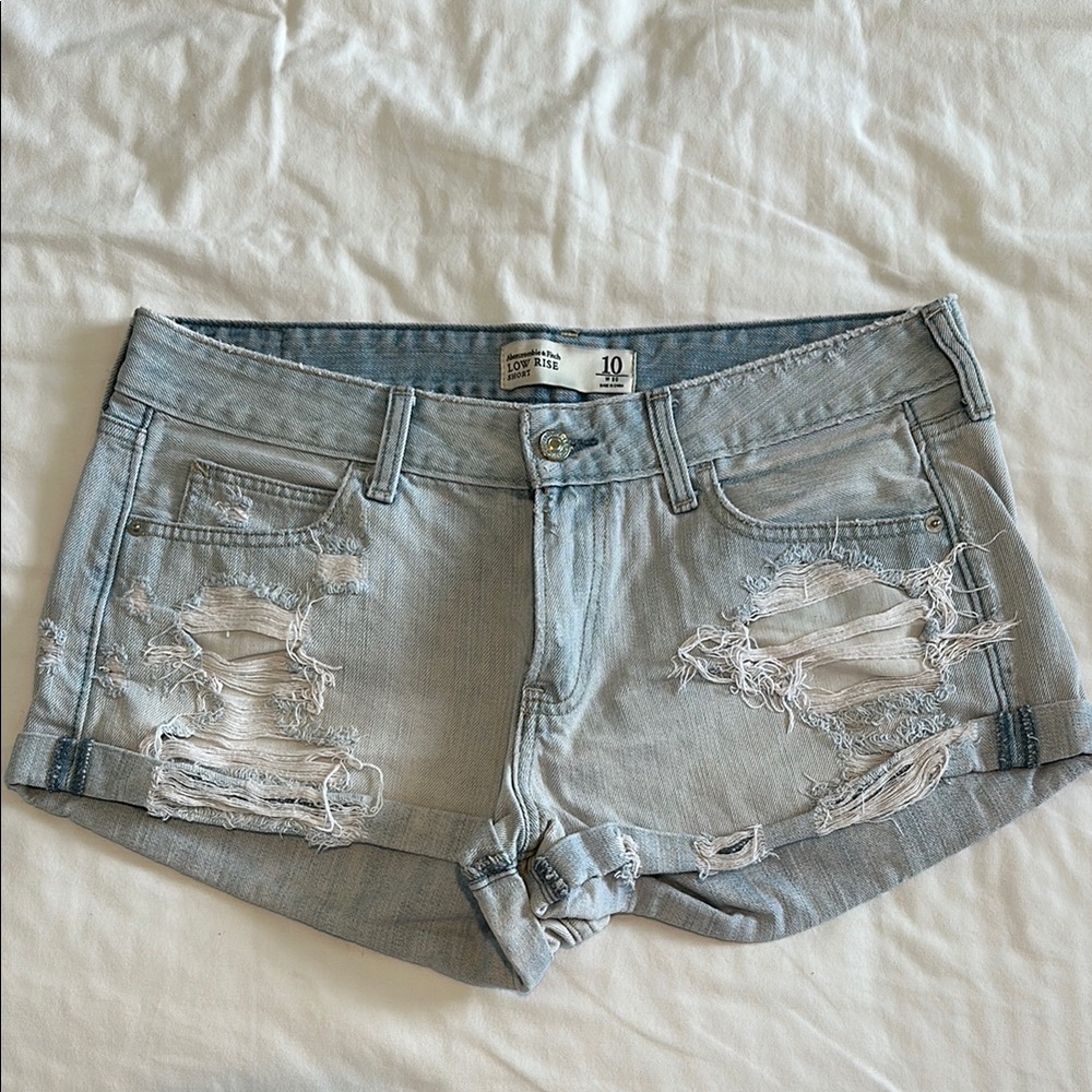 Abercrombie & Fitch Distressed Jean Shorts